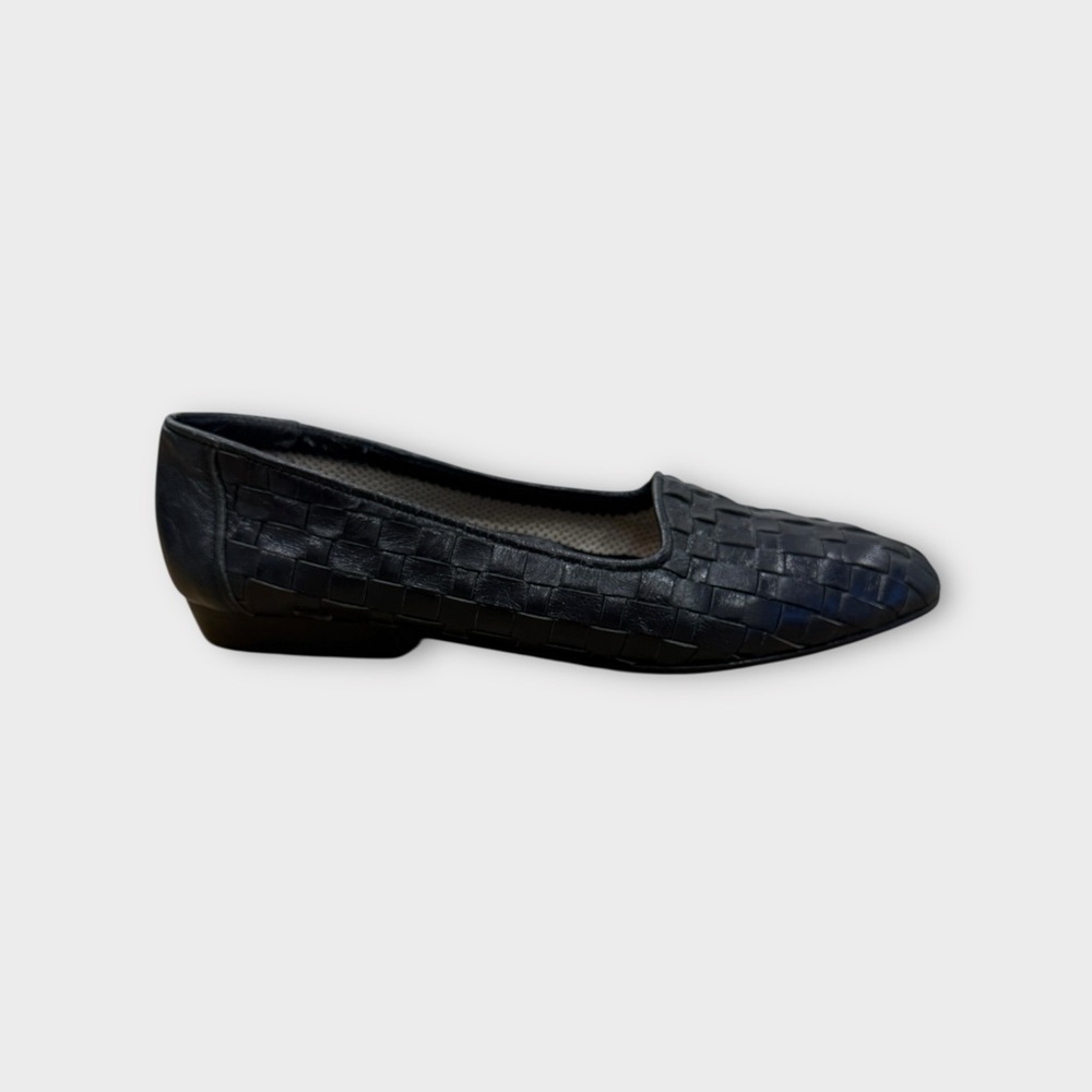 Vintage Made in Italy Amalfi Black Woven Flats 7